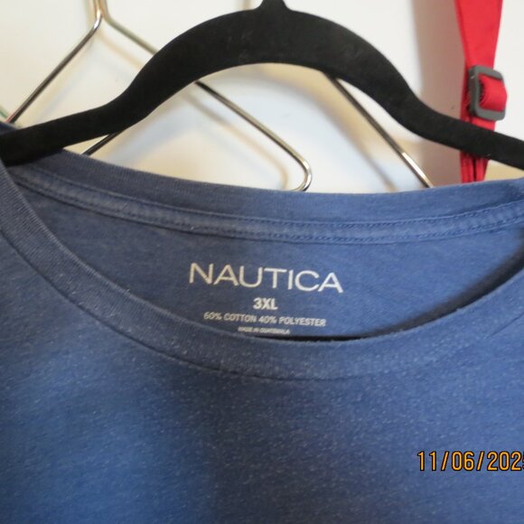 Men's Nautica 3XL Blue Short Sleeve T-Shirt - Picture 3 of 4